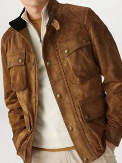 Asal Vision Brown Jackets | Suede Jackets | Men’s Suede Leather Fashion Jacket Brown