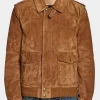 Asal Vision Brown Jackets | Suede Jackets | Mens Suede Leather Bomber Jacket Tan Brown