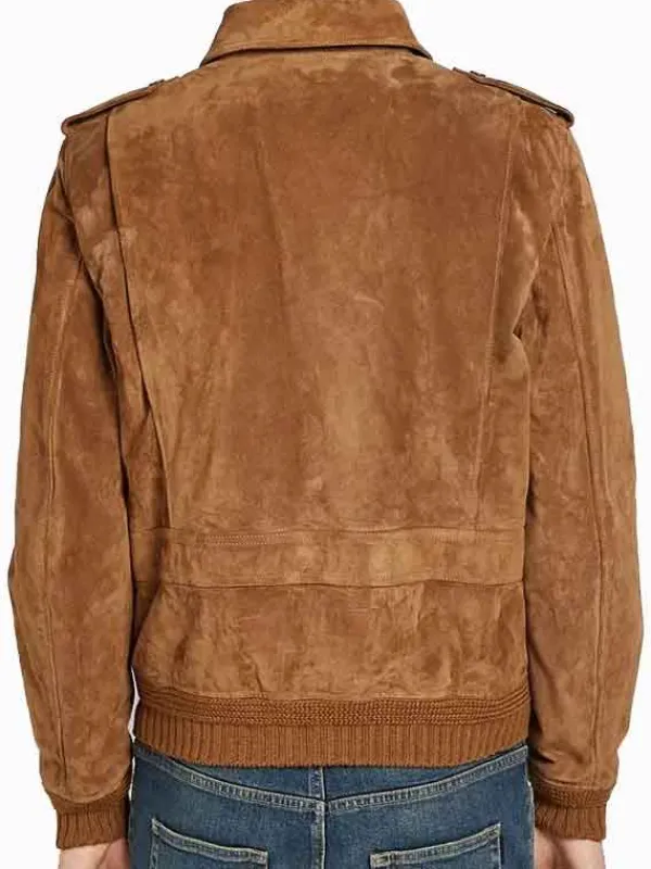 Asal Vision Brown Jackets | Suede Jackets | Mens Suede Leather Bomber Jacket Tan Brown