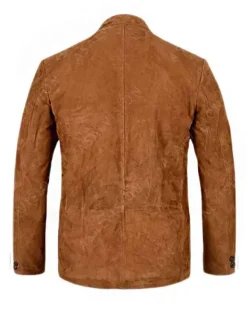 Asal Vision Blazers | Brown Jackets | Mens Suede Leather Blazer Tan Brown