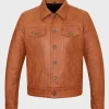 Asal Vision Trucker Jackets | Leather Jackets | Men’s Trucker Leather Jacket Tan