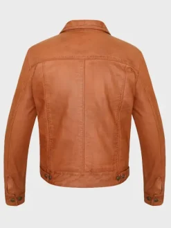 Asal Vision Trucker Jackets | Leather Jackets | Men’s Trucker Leather Jacket Tan