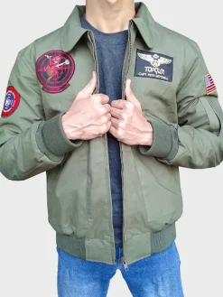 Asal Vision Cotton Jackets | Men’s Top Gun 2 Tom Cruise Jacket Green