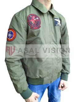 Asal Vision Cotton Jackets | Men’s Top Gun 2 Tom Cruise Jacket Green