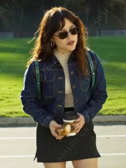 Asal Vision Denim Jackets | Miller’s Girl 2024 Jenna Ortega Denim Jacket Blue