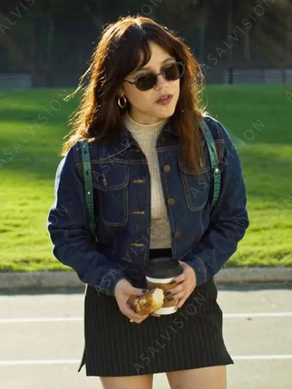 Asal Vision Denim Jackets | Miller’s Girl 2024 Jenna Ortega Denim Jacket Blue