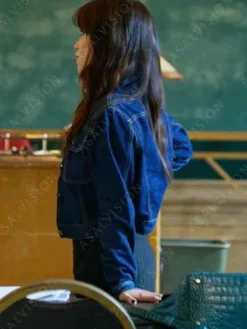 Asal Vision Denim Jackets | Miller’s Girl 2024 Jenna Ortega Denim Jacket Blue