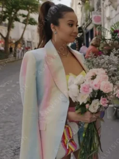 Asal Vision Blazers | Mindy Chen Emily In Paris S03 Pastel Print Blazer