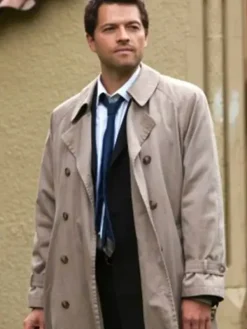 Asal Vision Men Coats | Misha Collins Supernatural Trench Coat Beige