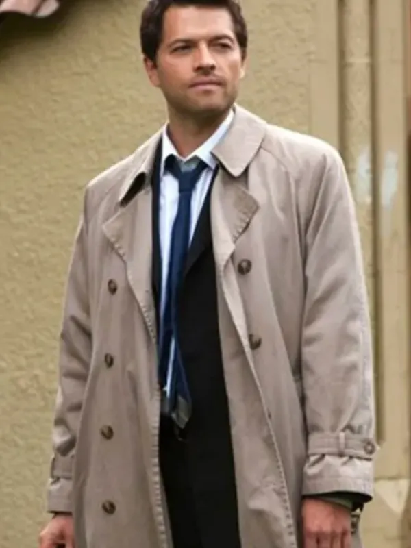 Asal Vision Men Coats | Misha Collins Supernatural Trench Coat Beige