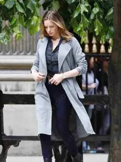 Asal Vision Women Coats | Mission Impossible 6 Rebecca Ferguson Trench Coat Grey