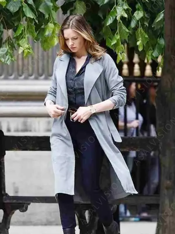 Asal Vision Women Coats | Mission Impossible 6 Rebecca Ferguson Trench Coat Grey