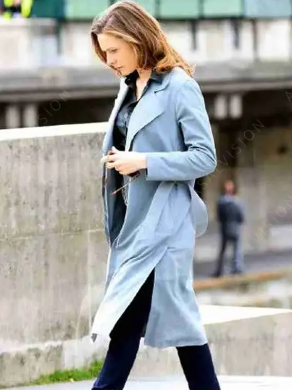 Asal Vision Women Coats | Mission Impossible 6 Rebecca Ferguson Trench Coat Grey