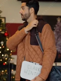 Asal Vision Cotton Jackets | Mom’s Christmas Boyfriend 2023 Zach Smadu Quilted Jacket Brown