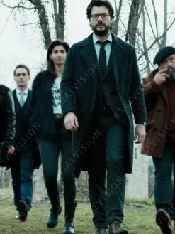 Asal Vision Men Coats | Money Heist The Professor Trench Coat Gray