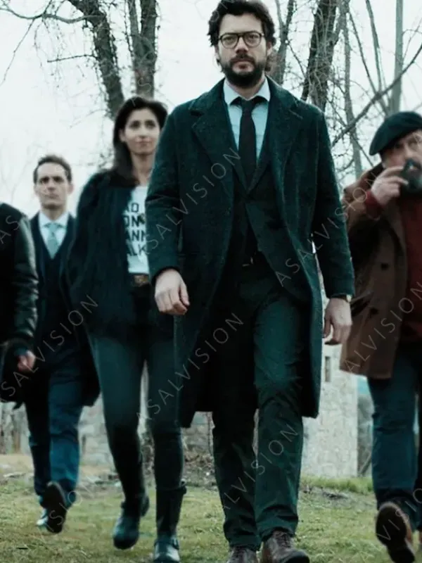 Asal Vision Men Coats | Money Heist The Professor Trench Coat Gray