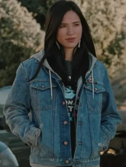 Asal Vision Denim Jackets | Monica Dutton Yellowstone Kelsey Asbille Denim Jacket Blue