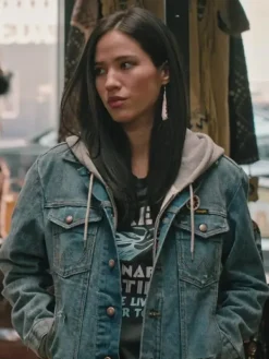 Asal Vision Denim Jackets | Monica Dutton Yellowstone Kelsey Asbille Denim Jacket Blue