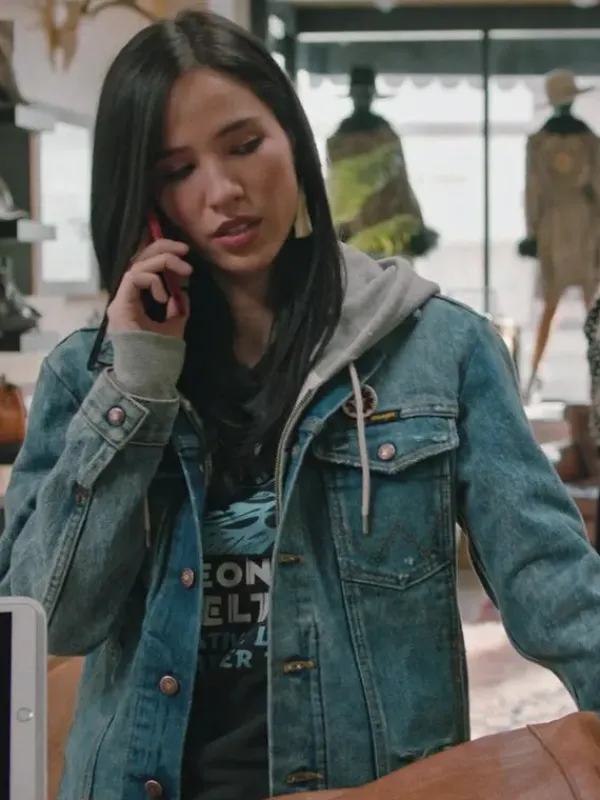Asal Vision Denim Jackets | Monica Dutton Yellowstone Kelsey Asbille Denim Jacket Blue