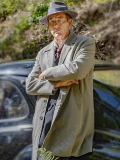 Asal Vision Men Coats | Monsieur Spade 2024 Clive Owen Trench Coat Grey