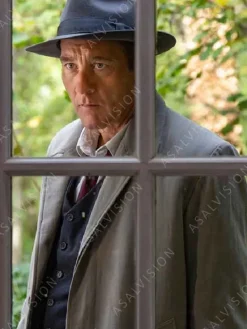Asal Vision Men Coats | Monsieur Spade 2024 Clive Owen Trench Coat Grey
