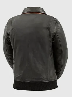 Asal Vision Black Jackets | Bomber Jackets | Moto Leather Bomber Jacket For Women Black