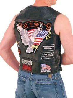 Asal Vision Vests | Motorcycle Leather Vest Brown
