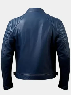 Asal Vision Blue Jackets | Cafe Racer Jackets | Motorcycle Men’s Blue Leather Jacket