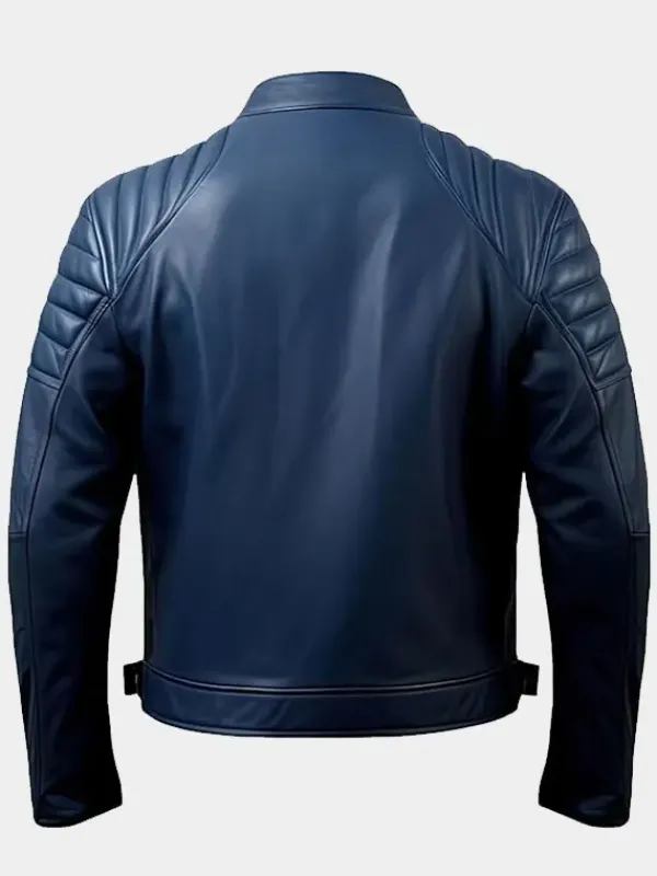 Asal Vision Blue Jackets | Cafe Racer Jackets | Motorcycle Men’s Blue Leather Jacket