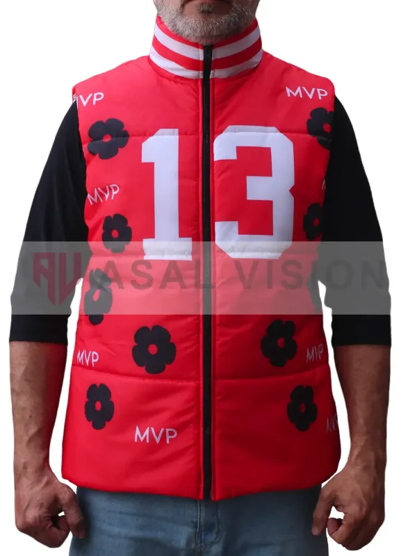 Asal Vision Vests | MVP Deebo Samuel Brock Purdy Red Puffer Vest Red With Printed Design