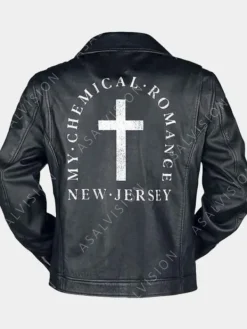 Asal Vision Black Jackets | Biker Jackets | My Chemical Romance Biker Leather Jacket Black