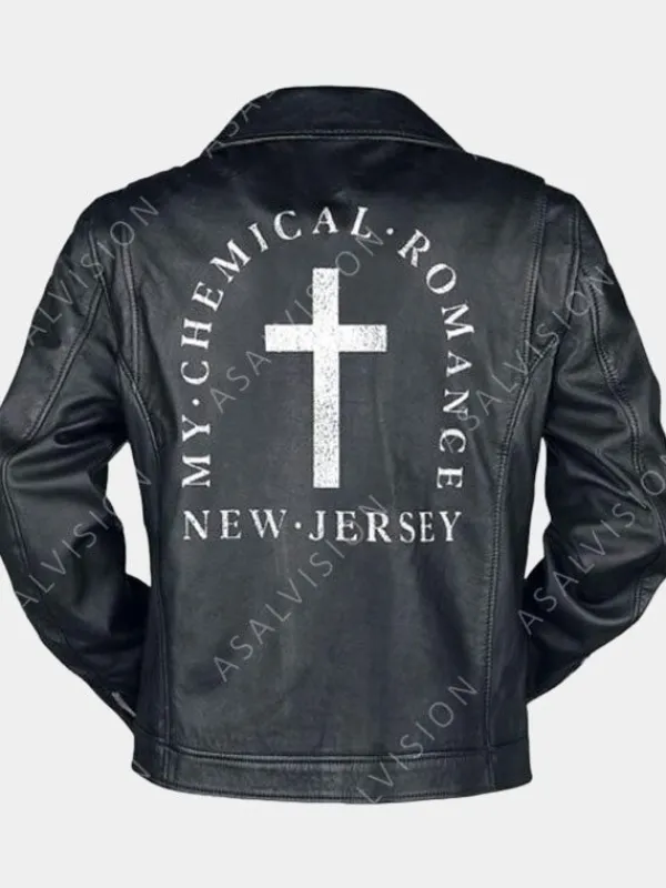 Asal Vision Black Jackets | Biker Jackets | My Chemical Romance Biker Leather Jacket Black