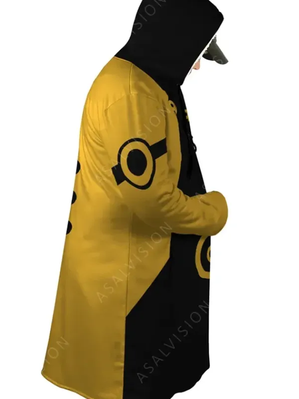 Asal Vision Men Coats | Naruto Six Paths Sage Kyuubi Mode Dream Cloak Coat Black And Yellow