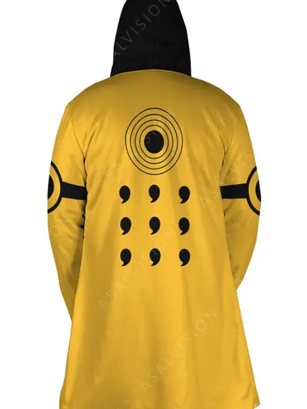 Asal Vision Men Coats | Naruto Six Paths Sage Kyuubi Mode Dream Cloak Coat Black And Yellow
