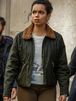 Asal Vision Cotton Jackets | Natalie Thompson Suspicion Shearling Collar Jacket Black
