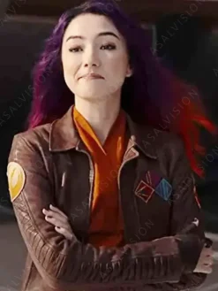 Asal Vision Brown Jackets | Leather Jackets | Natasha Liu Bordizzo Ahsoka 2023 Leather Jacket Brown