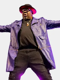 Asal Vision Men Coats | New Edition Legacy On Tour Purple Leather Coat
