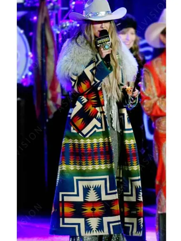 Asal Vision Women Coats | NYE Lainey Wilson Pendleton Coat Native American Design