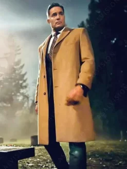 Asal Vision Men Coats | One Bad Apple: A Hannah Swensen Mystery Chad Norton Trench Coat Light Brown
