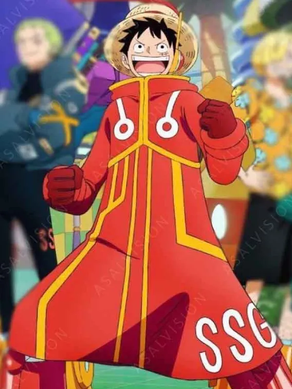 Asal Vision Women Coats | Men Coats | One Piece 2024 Monkey D. Luffy Coat Red