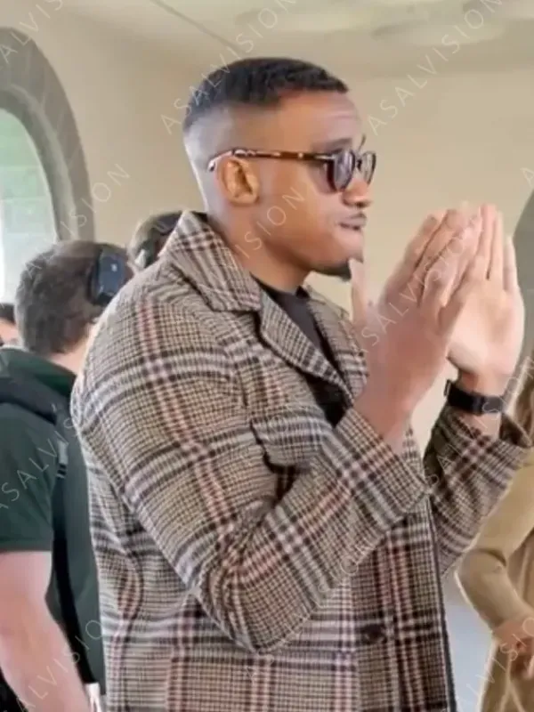 Asal Vision Men Coats | Operation Fortune Bugzy Malone Plaid Coat Brown Plaid