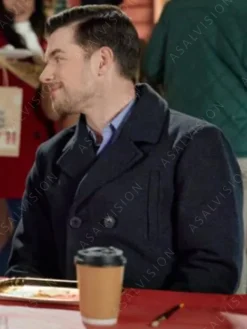 Asal Vision Men Coats | Our Christmas Mural 2023 Dan Jeannotte Peacoat Black