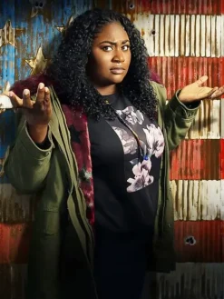 Asal Vision Cotton Jackets | Peacemaker Leota Adebayo Hooded Jacket Green