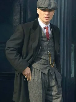 Asal Vision Men Coats | Peaky Blinders Thomas Shelby Wool Coat Black