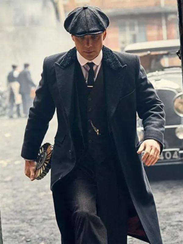 Asal Vision Men Coats | Peaky Blinders Thomas Shelby Wool Coat Black