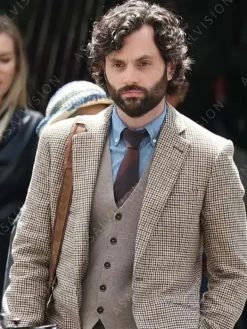 Asal Vision Blazers | Penn Badgley TV Series You Season 4 Plaid Blazer Plaid Check Pattern Design