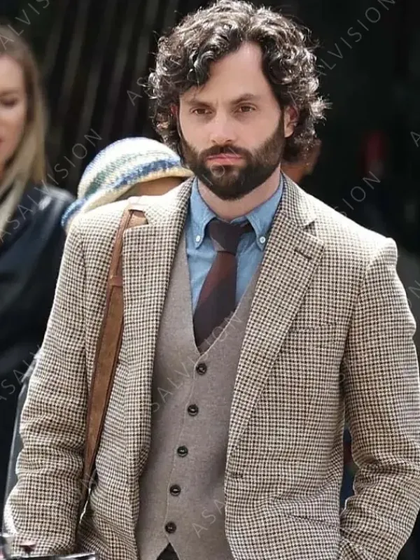 Asal Vision Blazers | Penn Badgley TV Series You Season 4 Plaid Blazer Plaid Check Pattern Design