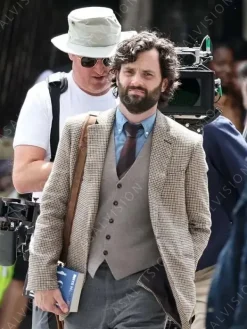 Asal Vision Blazers | Penn Badgley TV Series You Season 4 Plaid Blazer Plaid Check Pattern Design