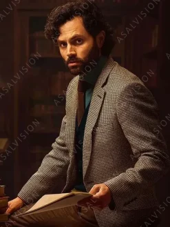 Asal Vision Blazers | Penn Badgley TV Series You Season 4 Plaid Blazer Plaid Check Pattern Design