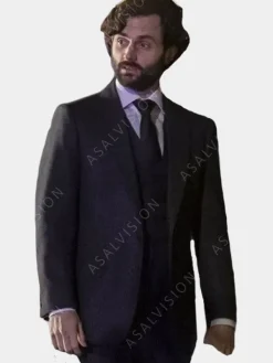 Asal Vision Blazers | Penn Badgley You Season 4 Blazer Black